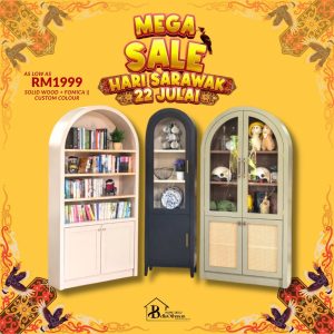 Arch Cabinet Solid Wood + Fomica